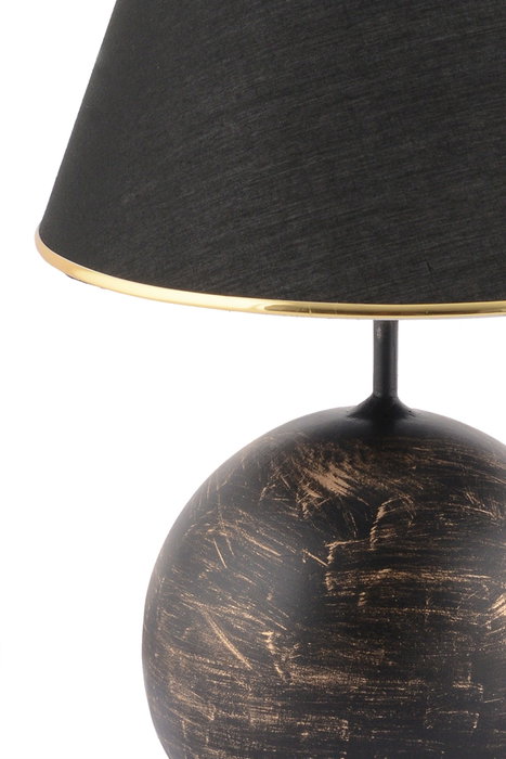 Opviq Lámpara de Mesa Balloon Negro y Dorado